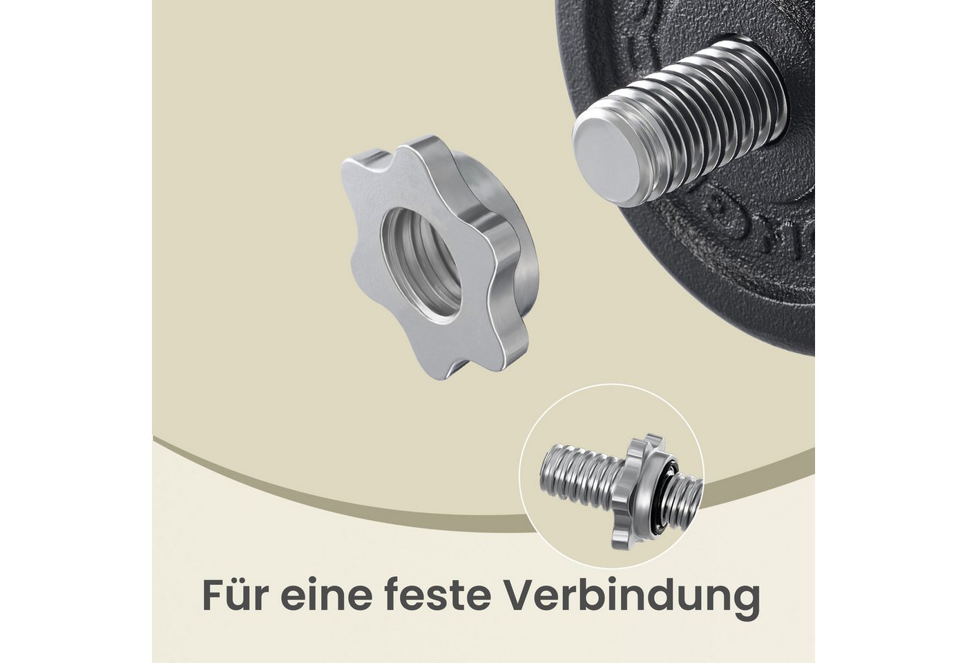 SONGMICS Kurzhantel Hanteln, Hantelset aus Gusseisen, verstellbar 20-40kg, für Workout, Fitnesstraining, Gewichtheben für Zuhause, Fitnessstudio Bild 2