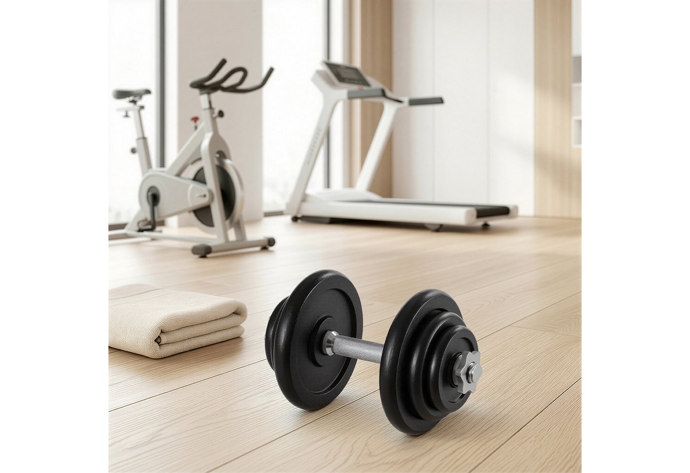 SONGMICS Kurzhantel Hanteln, Hantelset aus Gusseisen, verstellbar 20-40kg, für Workout, Fitnesstraining, Gewichtheben für Zuhause, Fitnessstudio Bild 5
