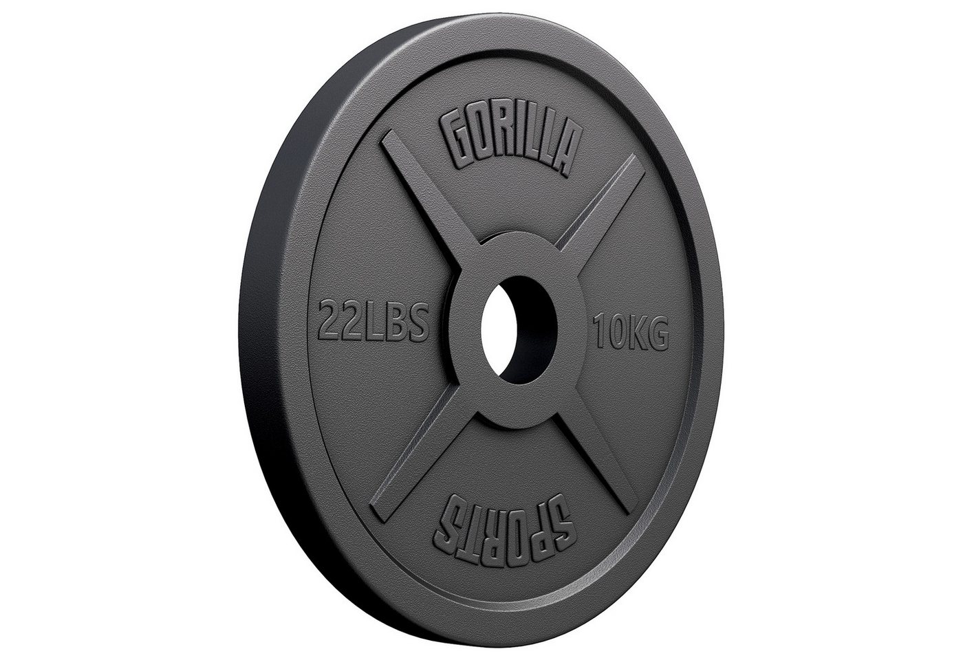GORILLA SPORTS Hantelscheibe Hantelscheibe Olympia Gusseisen 50/51 mm, 10 kg, (1-tlg) Bild 3