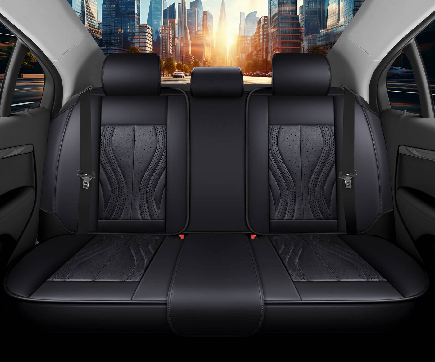 BREMER SITZBEZÜGE Autositzbezug für Skoda Karoq Bj ab 2017 (FM3), Set, 2-tlg., Komplettset Vorne und Hinten, in Schwarz Bild 4