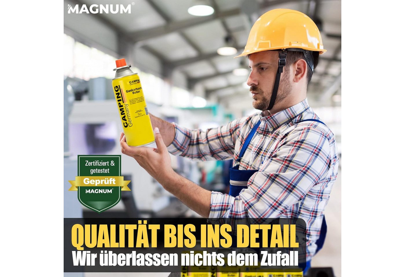 Magnum Wave Gaskartusche Gaskartuschen 12x 227 g [Made in EU] Butangas MSF-1a EN417, Zubehör für Camping, Grill, Gasheizung, Unkrautbrenner, Bunsenbrenner, Lötlampe, 12 St., 12 x 227 g · Made in EU · MSF-1a Ventil · EN417 Bild 3