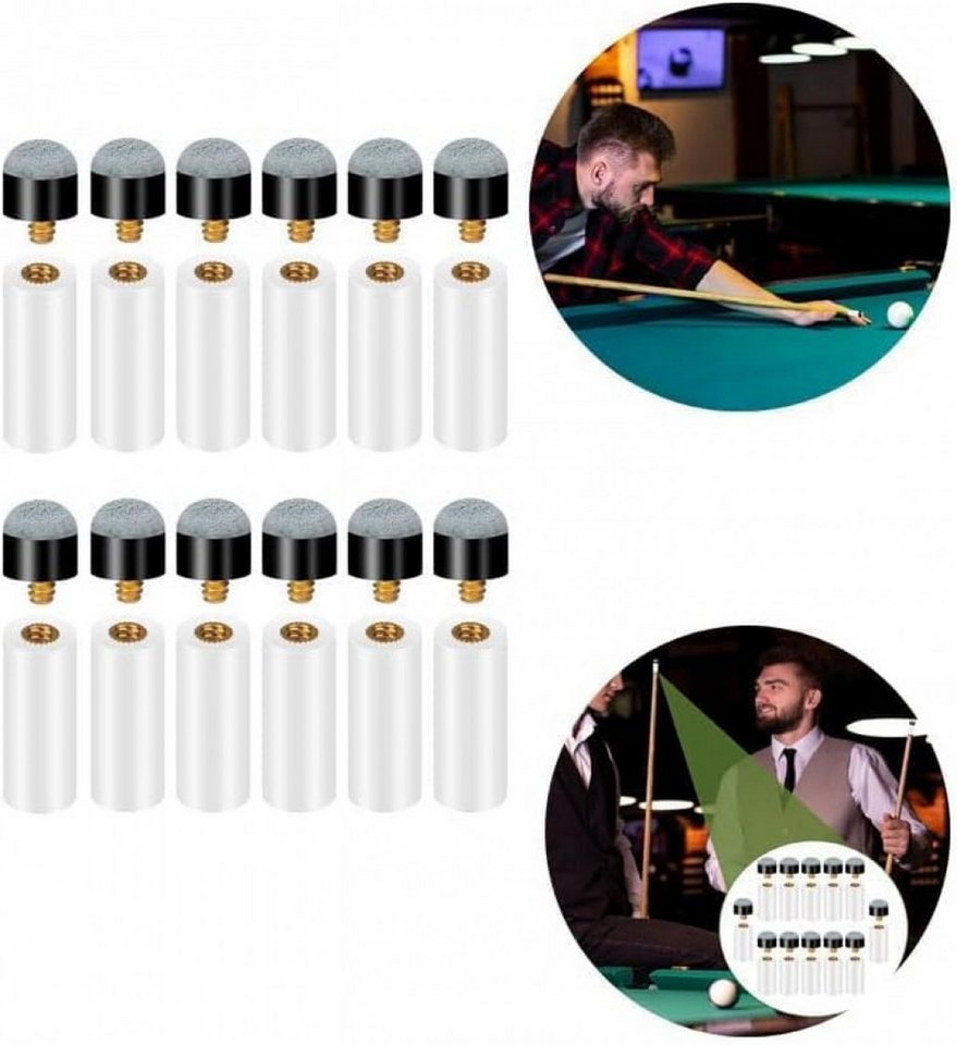 FELIXLEO Billardqueue 12 Stück Billard Queue Spitzen Ersatz Schraubspitzen mit Ferrule, (1-tlg) Bild 2