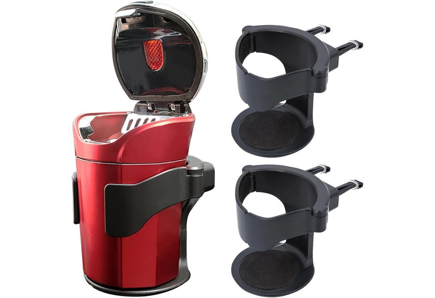 LuxusKollektion Becherhalter Getränkehalter Auto 2er Set verstellbar für Lüftung mit Clips Bild 4