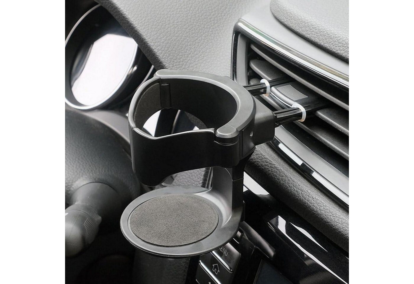 LuxusKollektion Becherhalter Getränkehalter Auto 2er Set verstellbar für Lüftung mit Clips Bild 5