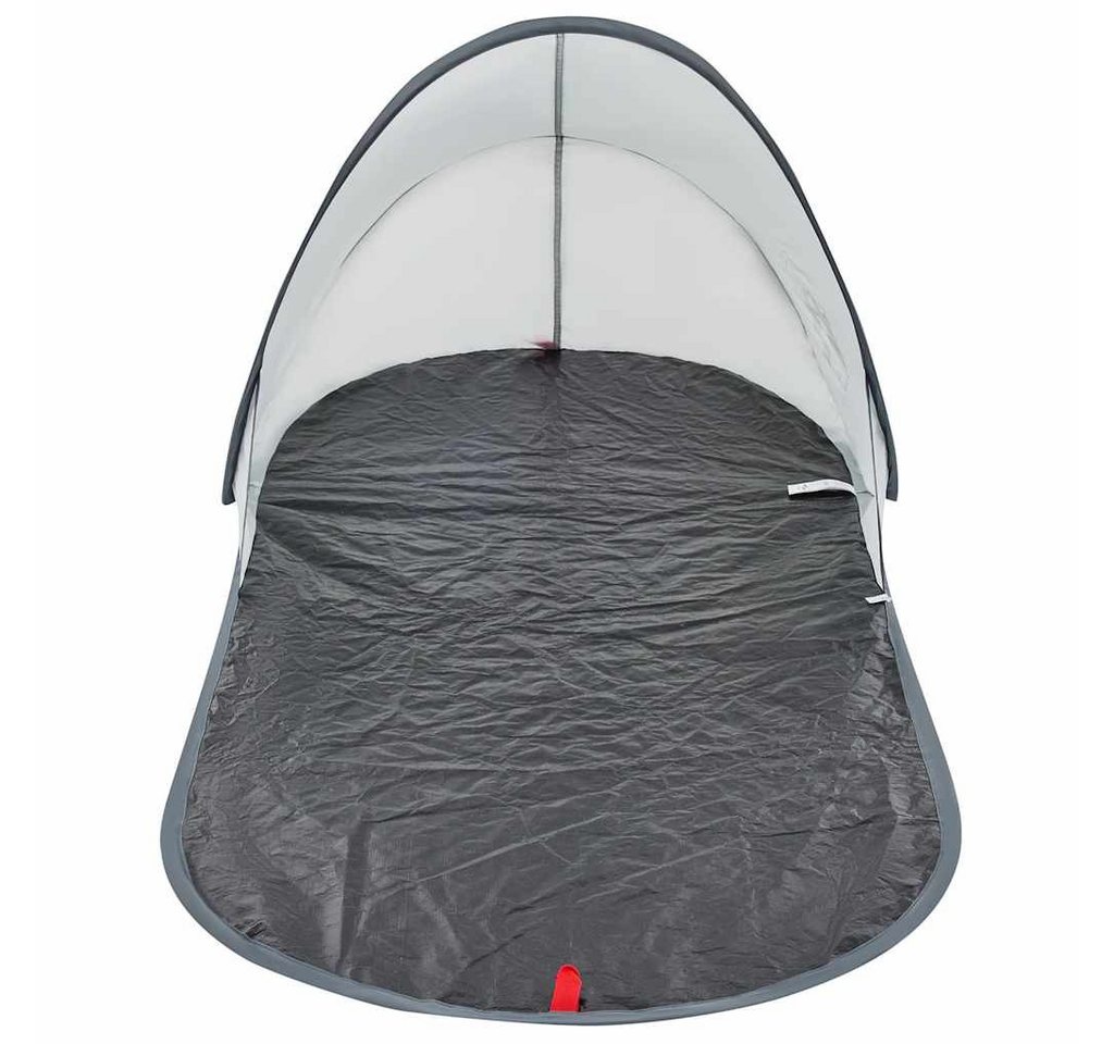 furnicato Strandmuschel Strandzelt Pop-up 190x80x60 cm Grau, Leichter Pavillon mit Reißverschluss-System und inkl. Tragetasche