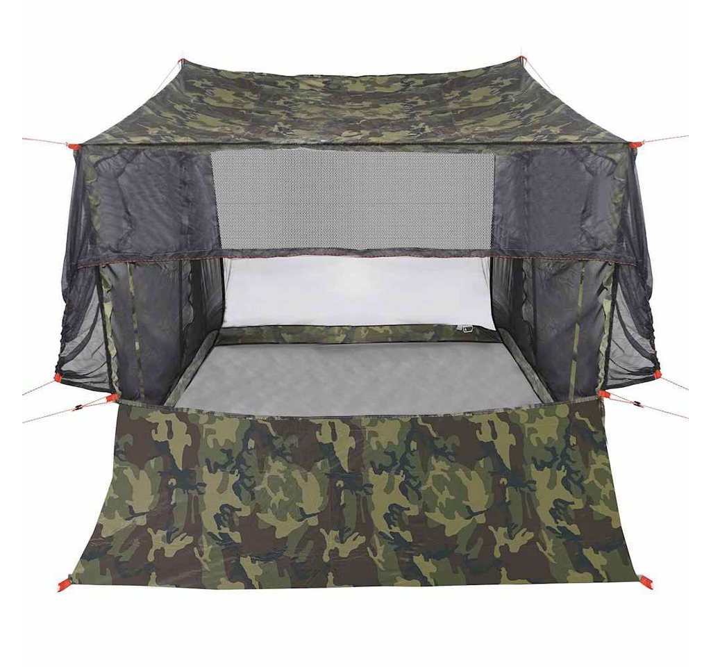 furnicato Buszelt Autozelt 356 x 206 x 205 cm Tarnung, Wetterfestes Campingzelt mit E-Anschluss und Bodenplane für Reisen