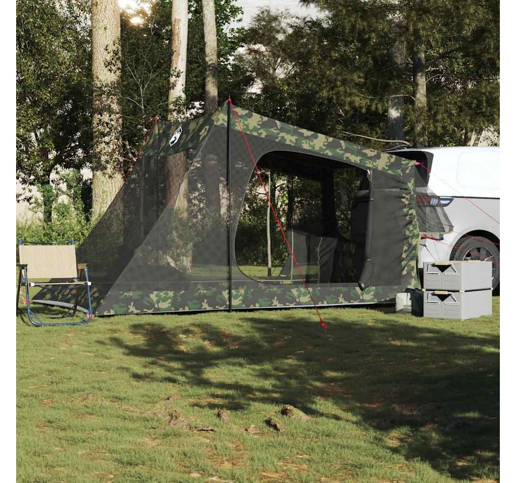 furnicato Buszelt Autozelt 356 x 206 x 205 cm Tarnung, Wetterfestes Campingzelt mit E-Anschluss und Bodenplane für Reisen Bild 2
