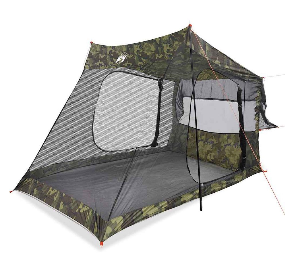 furnicato Buszelt Autozelt 356 x 206 x 205 cm Tarnung, Wetterfestes Campingzelt mit E-Anschluss und Bodenplane für Reisen Bild 5