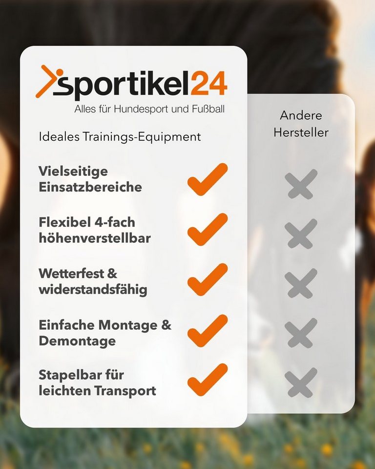 SPORTIKEL24 Hürde Kegelhürde 50 mit Stange 100 cm Farbe Orange