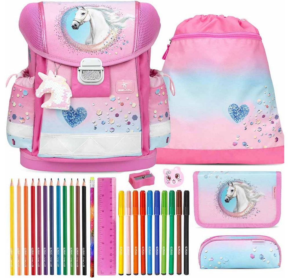 Belmil Schulranzen Set Classy 10-teilig 2026 Mädchen Horse Dreams Hooves Pinky Bild 3