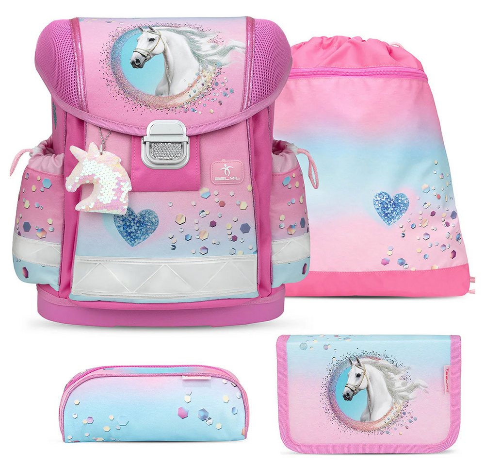 Belmil Schulranzen Set Classy 10-teilig 2026 Mädchen Horse Dreams Hooves Pinky Bild 5