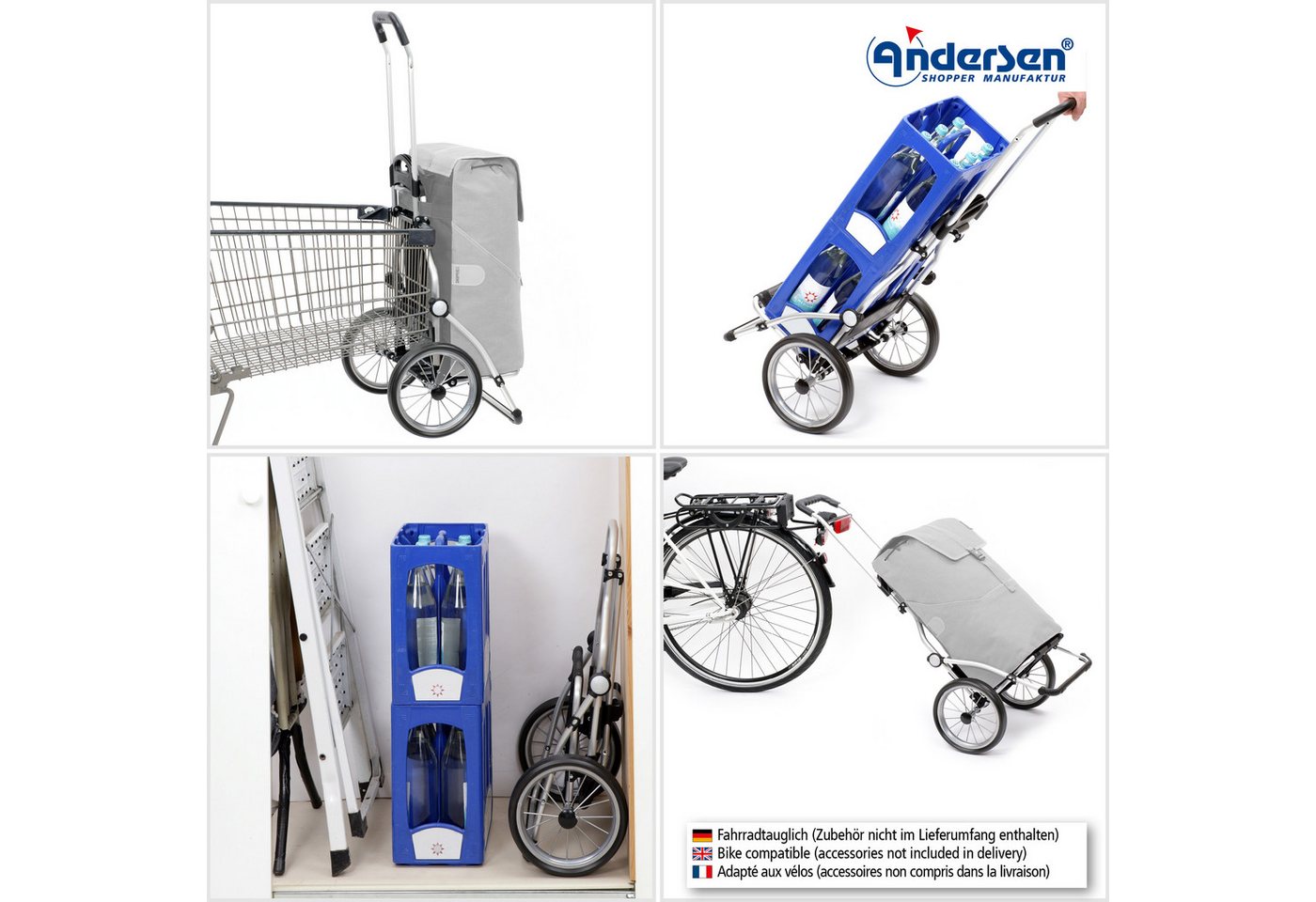 Andersen Einkaufstrolley Royal Shopper Holk grau, Thermofach 4 Liter, klappbar, belastbar bis 50kg, wasserabweisend Bild 2