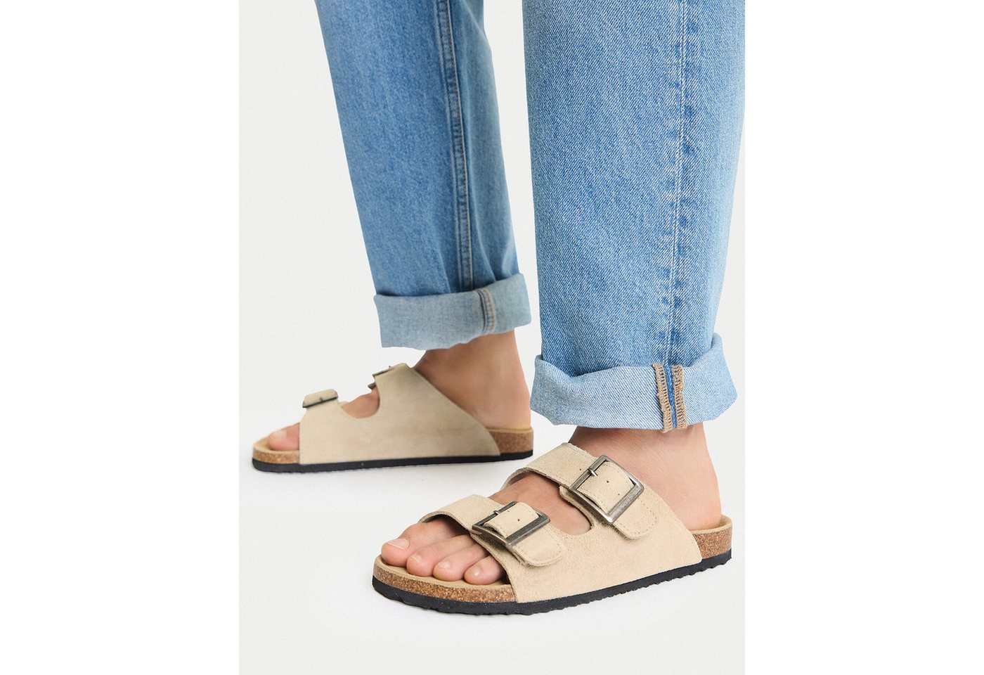 Go Soft Go Soft Herren-Flip-Flops, Beige Badepantolette Bild 2
