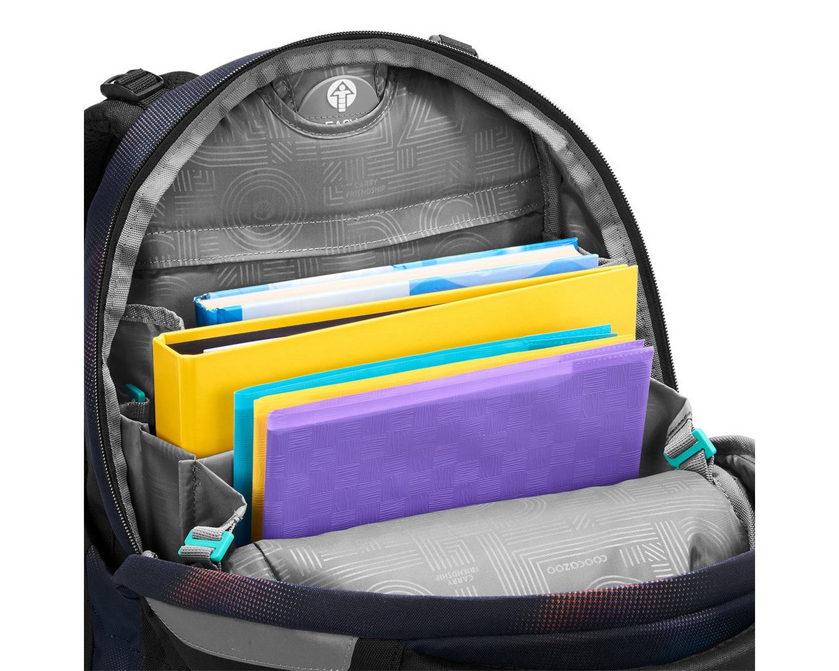 coocazoo Schulranzen Schulrucksack-Set MATE Rainbow Illusion 3-teilig (3-teilig), ergonomisch, Körpergröße: 135 - 180 cm, Easy-Grow-System Bild 3