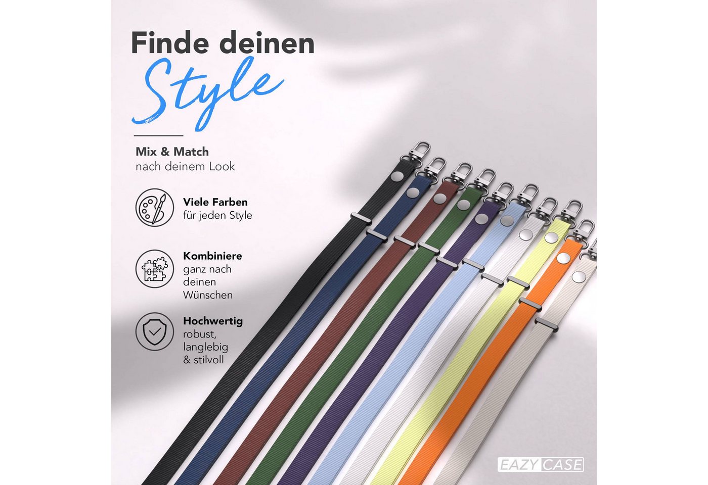 EAZY CASE Schulterriemen Handykette magnetisch Universal für alle Modelle Handykette mit Magnetverschluss und flexibler Länge, modern in Grün Bild 3