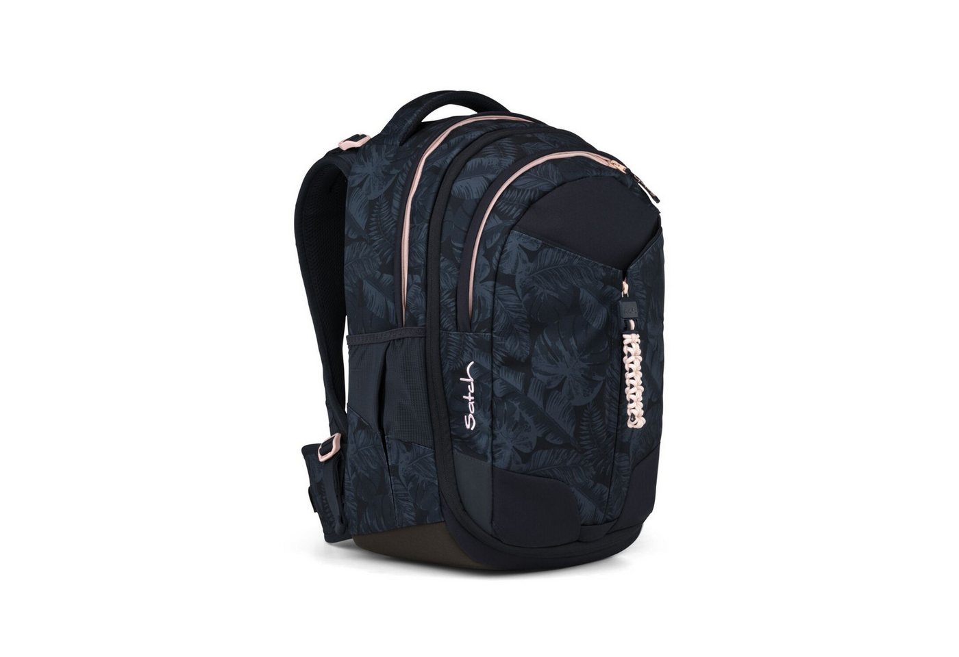 Satch Schulranzen Schulrucksack-Set MATCH Midnight Jungle 2-teilig (2-teilig), Schulranzen, ergonomisch, 30 + 5 Liter, 4 Fächer