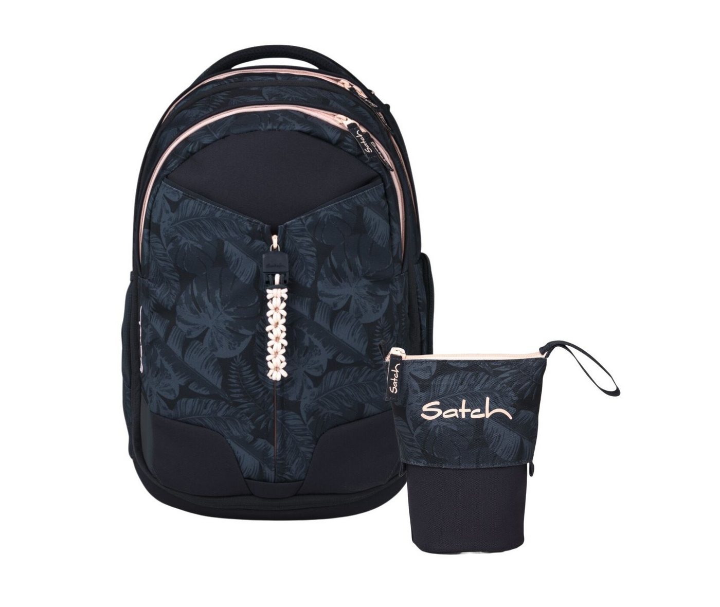 Satch Schulranzen Schulrucksack-Set MATCH Midnight Jungle 2-teilig (2-teilig), Schulranzen, ergonomisch, 30 + 5 Liter, 4 Fächer Bild 4