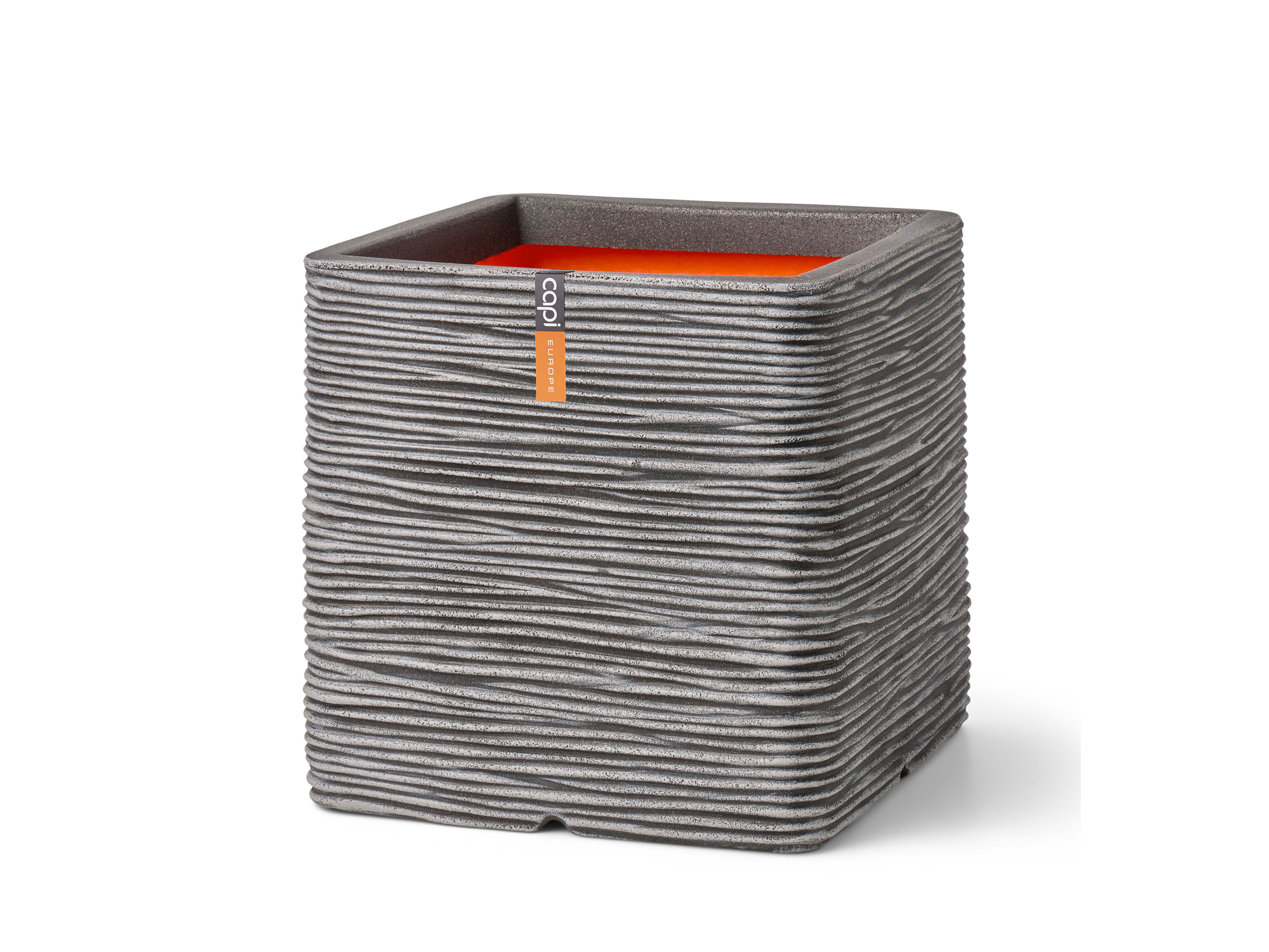 CAPI EUROPE Blumentopf quadratisch (40 x 40 x 40 cm, anthrazit) Bild 2