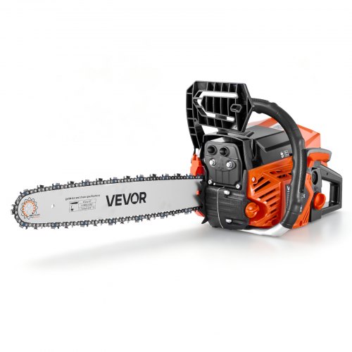 VEVOR Benzin Kettensäge 52ccm 457,2mm Motorsäge 2kW 2-Takt Motorkettensäge, für Holzarbeiten, Baumschnitt Rodungsarbeiten, 11.500 U/min, Drehzahl-Synchronisierter Choke, Rutschfester Griff, zwei Tanks