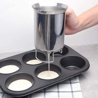 Teigspender Aus Edelstahl, Professioneller Teigtrichter, Küchenhelfer Zum Backen Von Kuchen, Cupcakes, Crêpes, Muffins Und Waffeln.