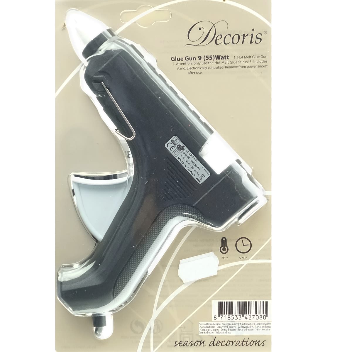 Heißklebepistole Schwarz 25 X 15 X 4,6 Cm