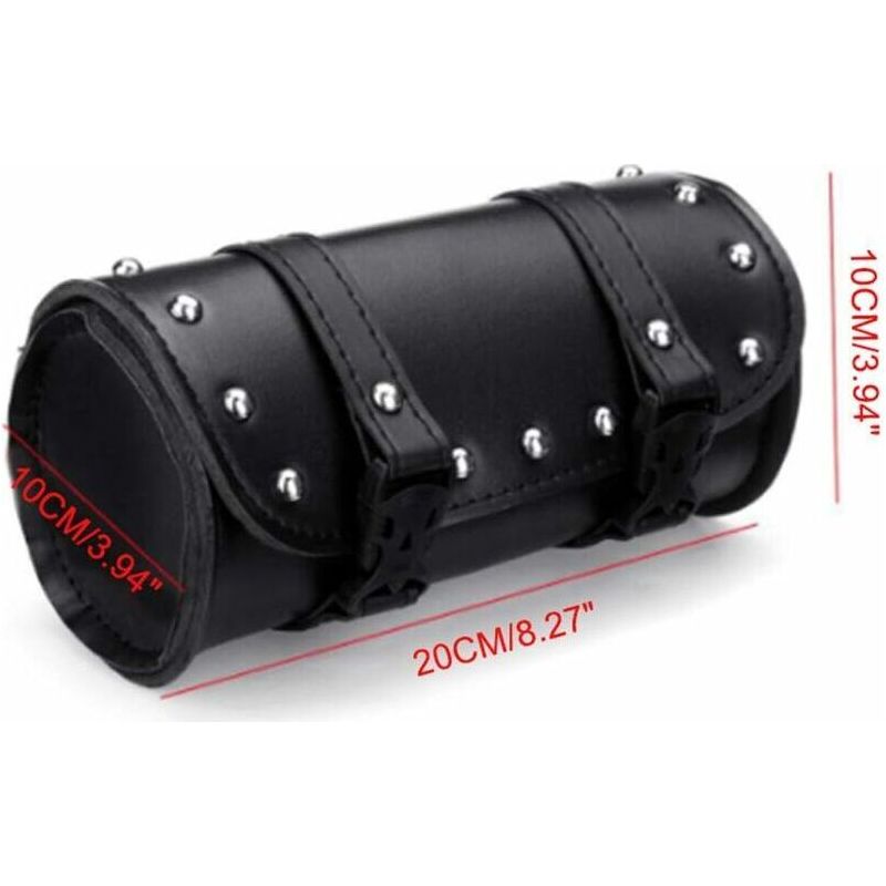 Universelle Motorradtasche Aus Schwarzem Leder – Wasserdicht Oder Hitzebeständig (8,27 X 3,94 X 3,94 Zoll).