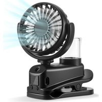 Clip-on-ventilator Mit 4 Geschwindigkeitsstufen – Led-anzeige – Usb-aufladbar – Kompakt Und Leicht Für Den Einsatz Im Freien Und Im Büro