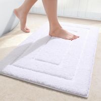 1 Badematte, Mikrofaser, Rutschfest, Tpr-gummi, Saugfähig, Badezimmer