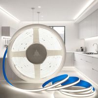 1 X 24v Cob-led-streifen, Kaltweiß 6000k, 5 M, 320 Leds/m, 8 Mm Breite, Cri 90, Kürzbar, Für Den Innenbereich