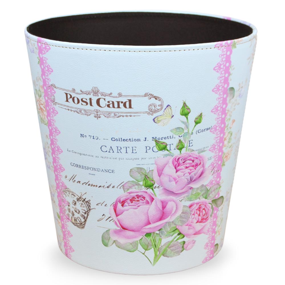 Caspò Vase Mit Pflanzkörben Aus Kunststoff Mit Rosa Blumenmuster, 27 X 20 X H 27 Cm