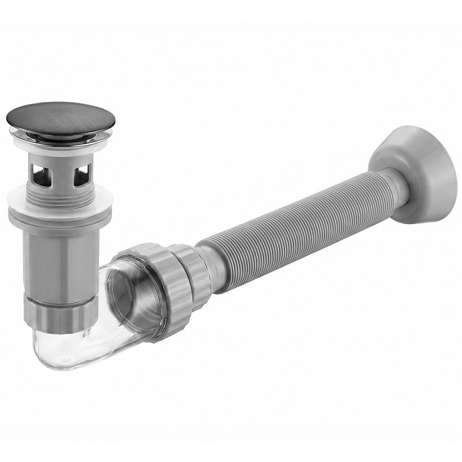 Waschbecken-siphon Klik-klak Universal Rea Flow Titanium