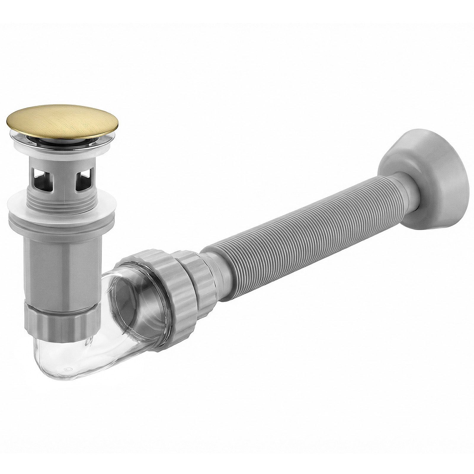 Waschbecken-siphon Klik-klak Universal Rea Flow Brush Gold