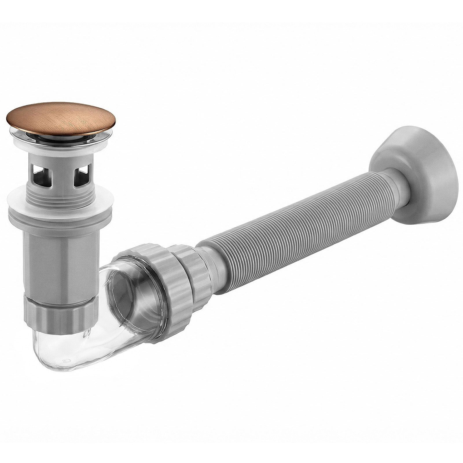 Waschbecken-siphon Klik-klak Universal Rea Flow Brush Copper