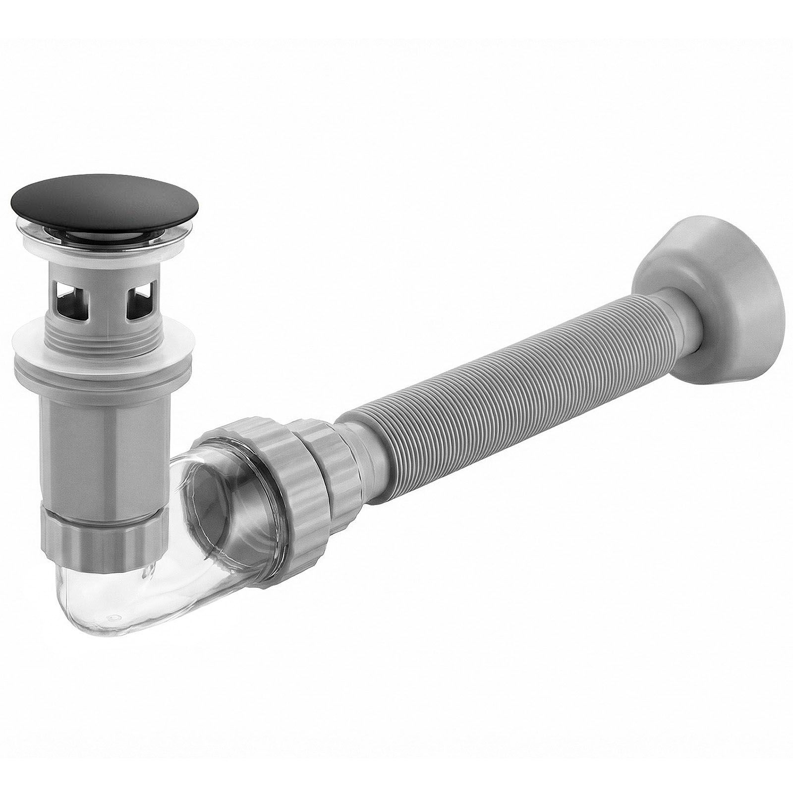 Waschbecken-siphon Klik-klak Universal Rea Flow Black