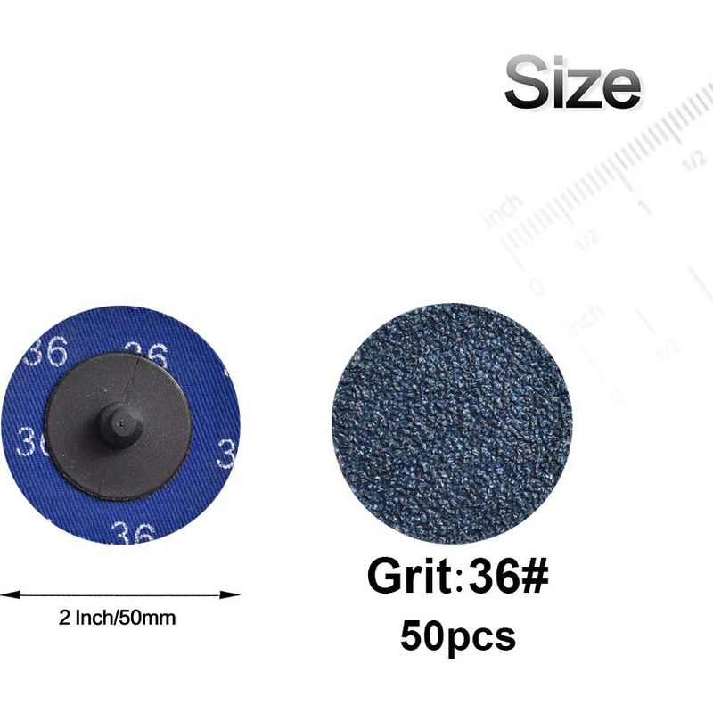 Packung Mit 50 Stück 50-mm-p36-zirkonium-schleifscheiben Für Schleifmaschinen Und Bohrmaschinen, Zum Schleifen Von Metall Und Edelstahl