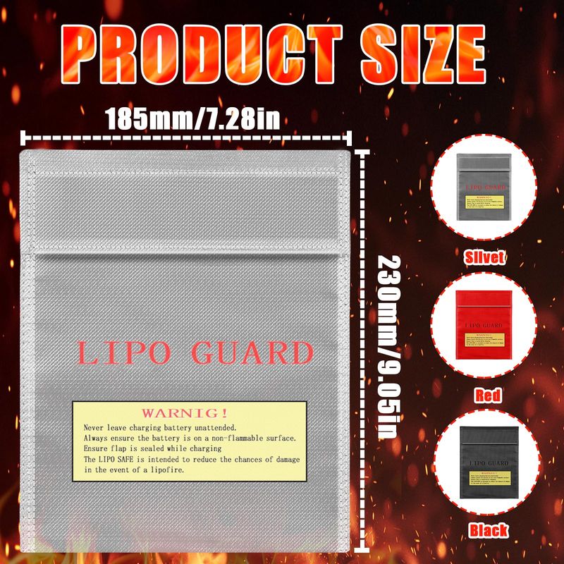 Feuerfeste Tasche – 3er-pack, Wasserdichte Und Feuerfeste Tasche – Für Lipo-akkus/dokumente/wertsachen
