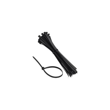 100 Kabelbinder, 300 Mm X 7,6 Mm, Schwarz, Kunststoff-kabelbinder, Kabelmanagement-clips, Geeignet Für Haus, Werkstatt Und Garten