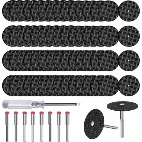 Set Mit 60 Trennscheiben Für Dremel, Mini-metallkreissägeblatt Mit 8 Aufnahmedornen, Zubehör Für Rotationswerkzeuge Zum Schneiden Von Metall