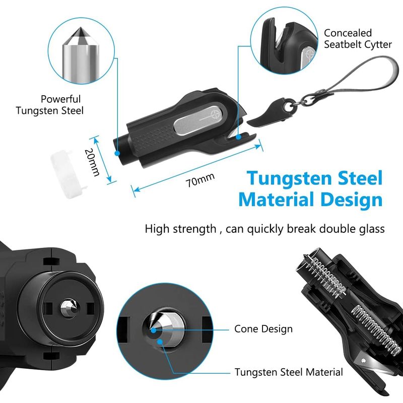 Notfall-autohammer – 1-teilig, 2-in-1-notfall-autohammer – Sicherheit