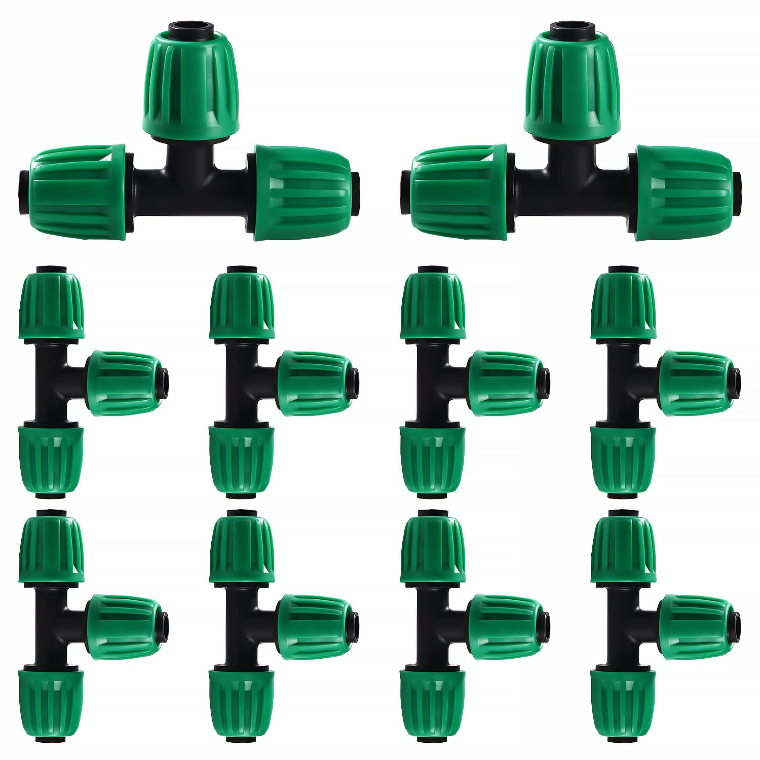 Reno 10 Stück 16mm Tropfbewässerungs-fittings, Schlauchverbinder Mit Widerhaken, Bewässerungsschlauchverbinder, Tropfbewässerungsverbinder, Für Garten, Rasen (grün)