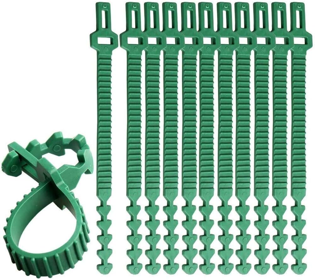 10 Robuste Pflanzenbinder, 35 Cm Verstellbare Baumbänder, Ineinandergreifende Gartenpflanzenbinder Zur Unterstützung Von Rosensträuchern