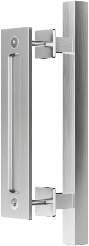 30 Cm Langer Schiebetürgriff Aus Edelstahl Im Scheunentor-stil Mit Flächenbündigem Fingergriff