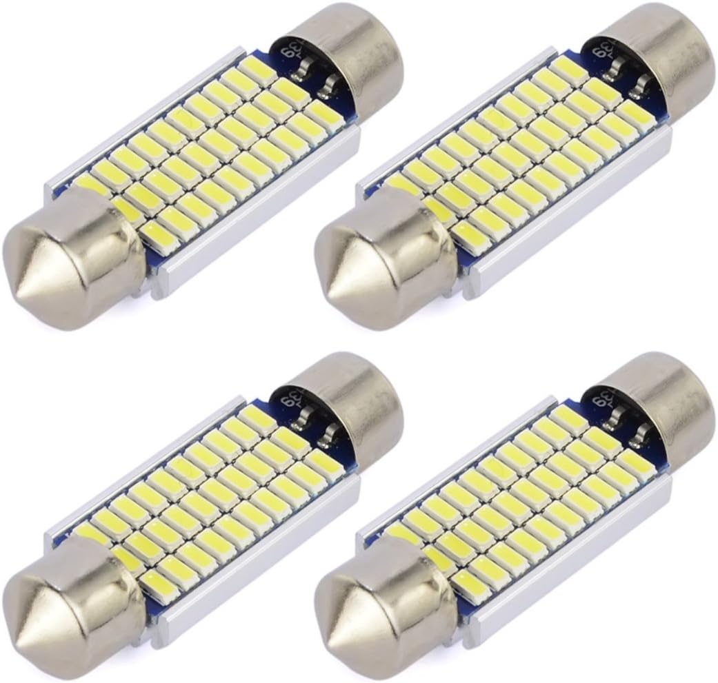 4er-pack C5w Led-lampen, Fehlerfrei, Weiß, 41 Mm, 3014, 30smd, Soffitten-kuppelleuchte, Led-autoinnenbeleuchtung, 211-2 578, Dc 12v, 6000k