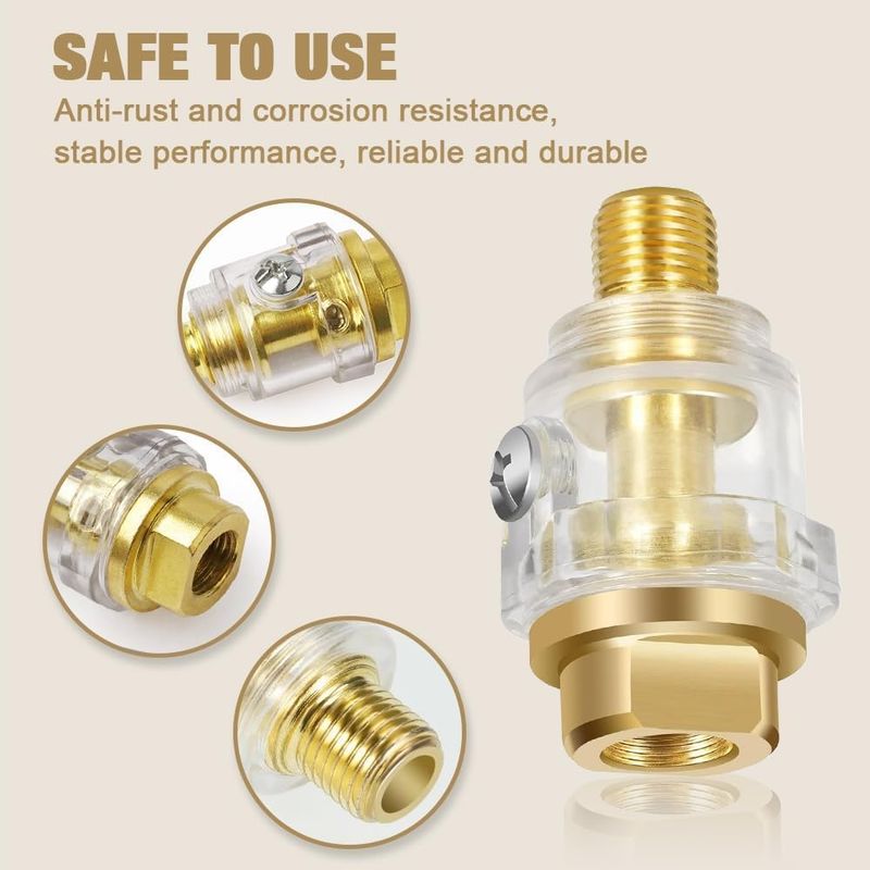 Mini-inline-schmiergerät, 2-teiliges Pneumatisches Schmiergerät, Mini-pneumatik-schmiergerät, Automatisches Schmiergerät, 1/4 Zoll Npt Mini-pneumatikwerkzeug Für Inline-schmiergeräte
