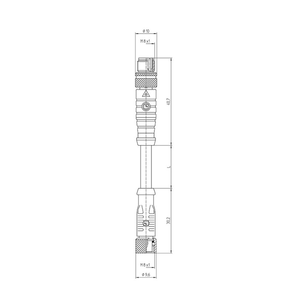 Lutronic 1056 Sensor-/aktor-anschlussleitung M8 0.60 M Polzahl Sensoren: 4 1 St.