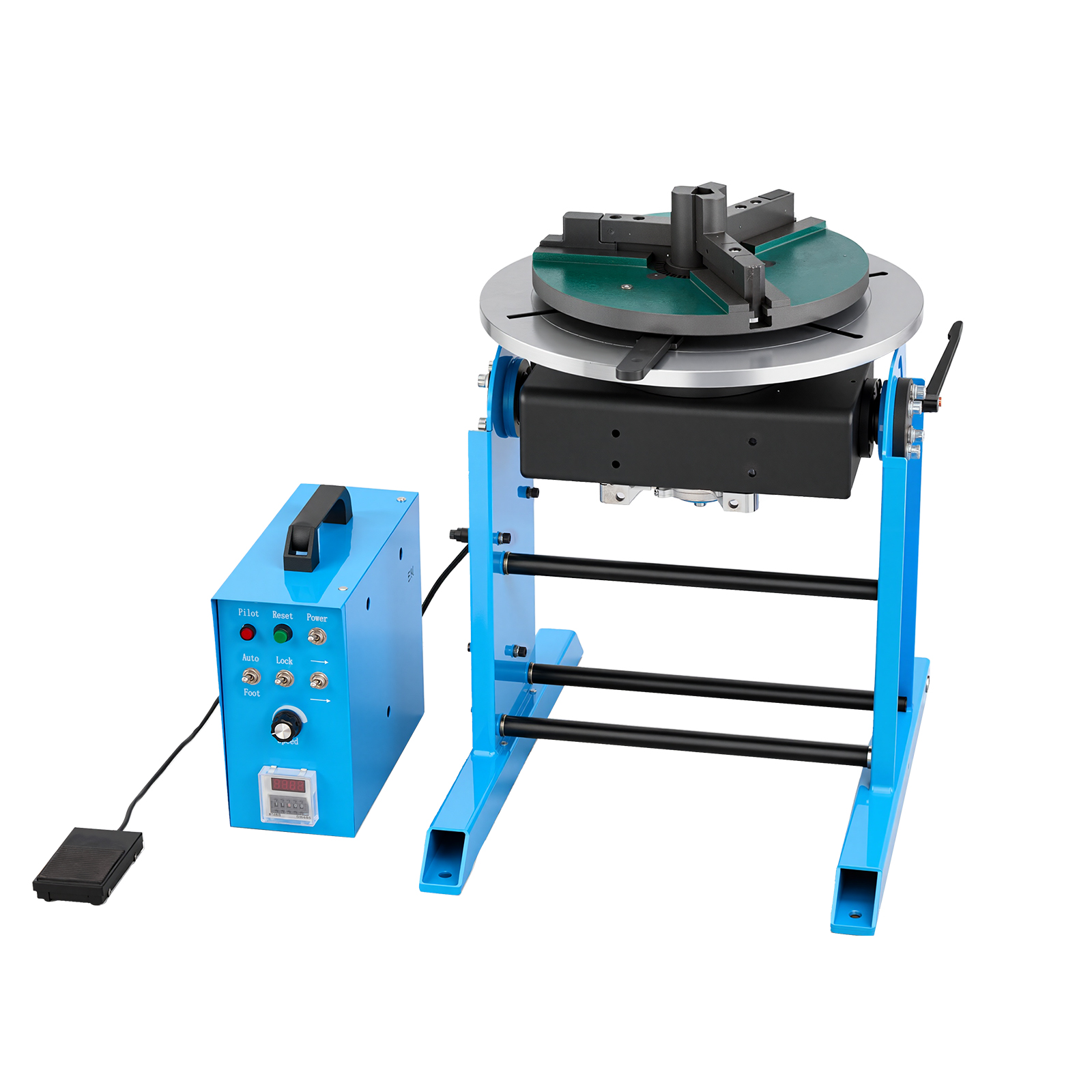 Mophorn Schweißdrehtisch 200 Kg, Schweißpositionierer 120 W, Neigungsbereich -45° Bis 90°, Einstellbare Drehgeschwindigkeit 0,5–5 U/min, Elektrisch Und Mit Fußpedal, Ideal Für Schneiden, Schleifen