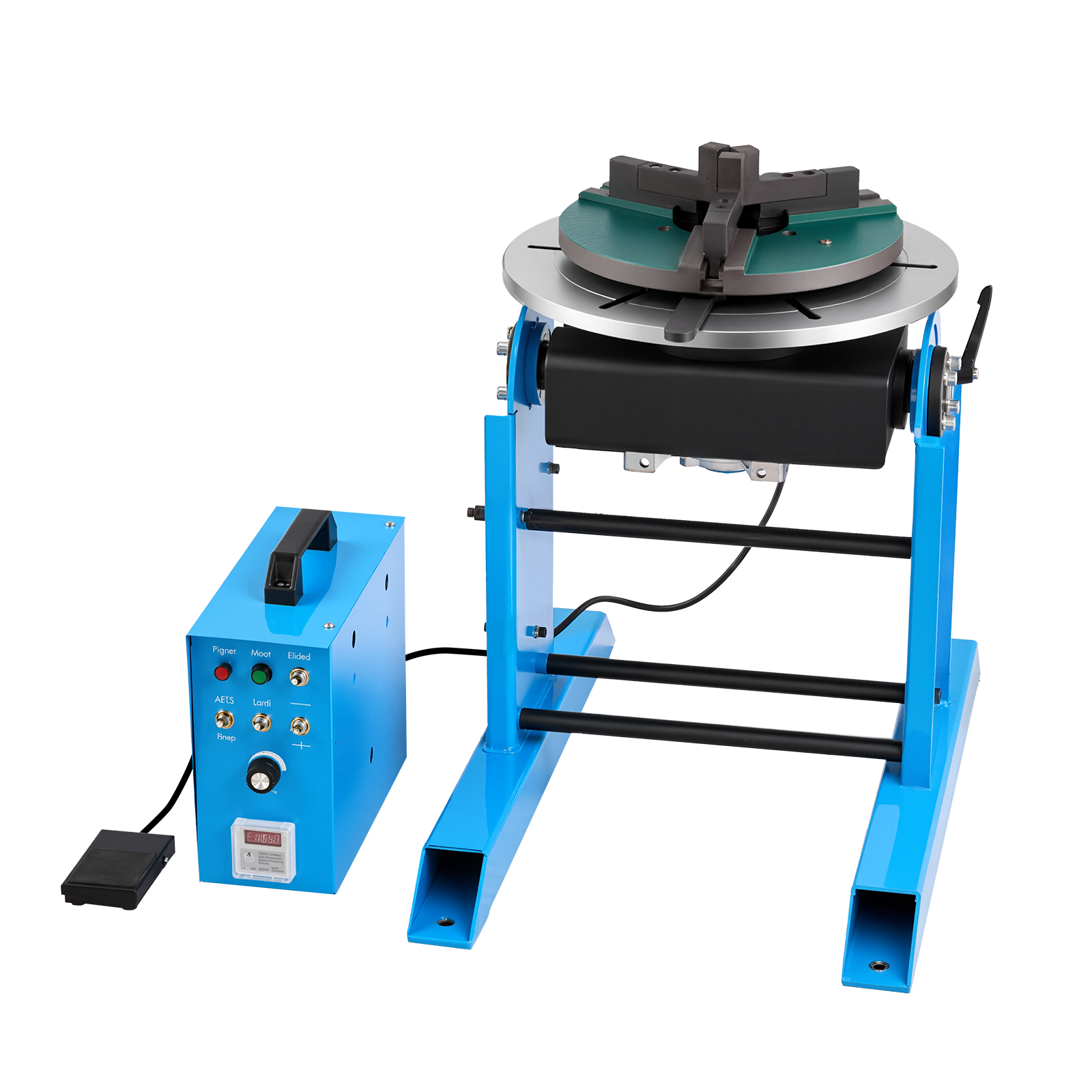 Mophorn Schweißdrehtisch 300 Kg, Schweißpositionierer 200 W, Neigungswinkel -45° Bis 90°, Einstellbare Drehzahl 0,2–2,5 U/min, Elektrisch Betrieben & Mit Fußpedal, Geeignet Für Schneiden, Schleifen