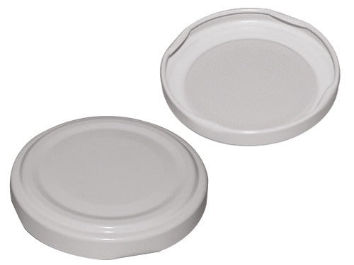Runde Weiße Aluminiumkappen Für Gläser Und Flaschen, Die Zum Kochen Und Lebensmittel Geeignet Sind, Verwendet Packung 100 Stücke - Ø 82 Mm