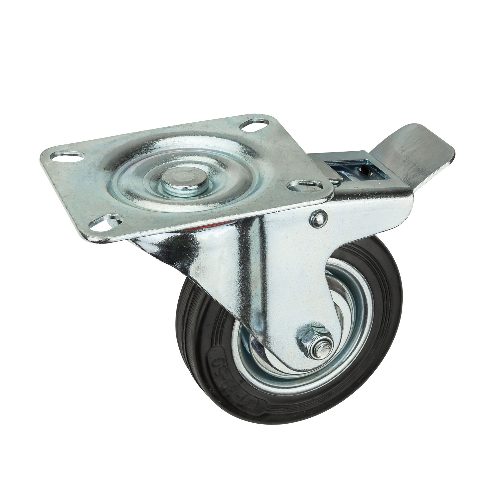 Transportrolle Lenkrolle Mit Bremse D=100 Mm Bis 70 Kg Lastrolle Bockrolle