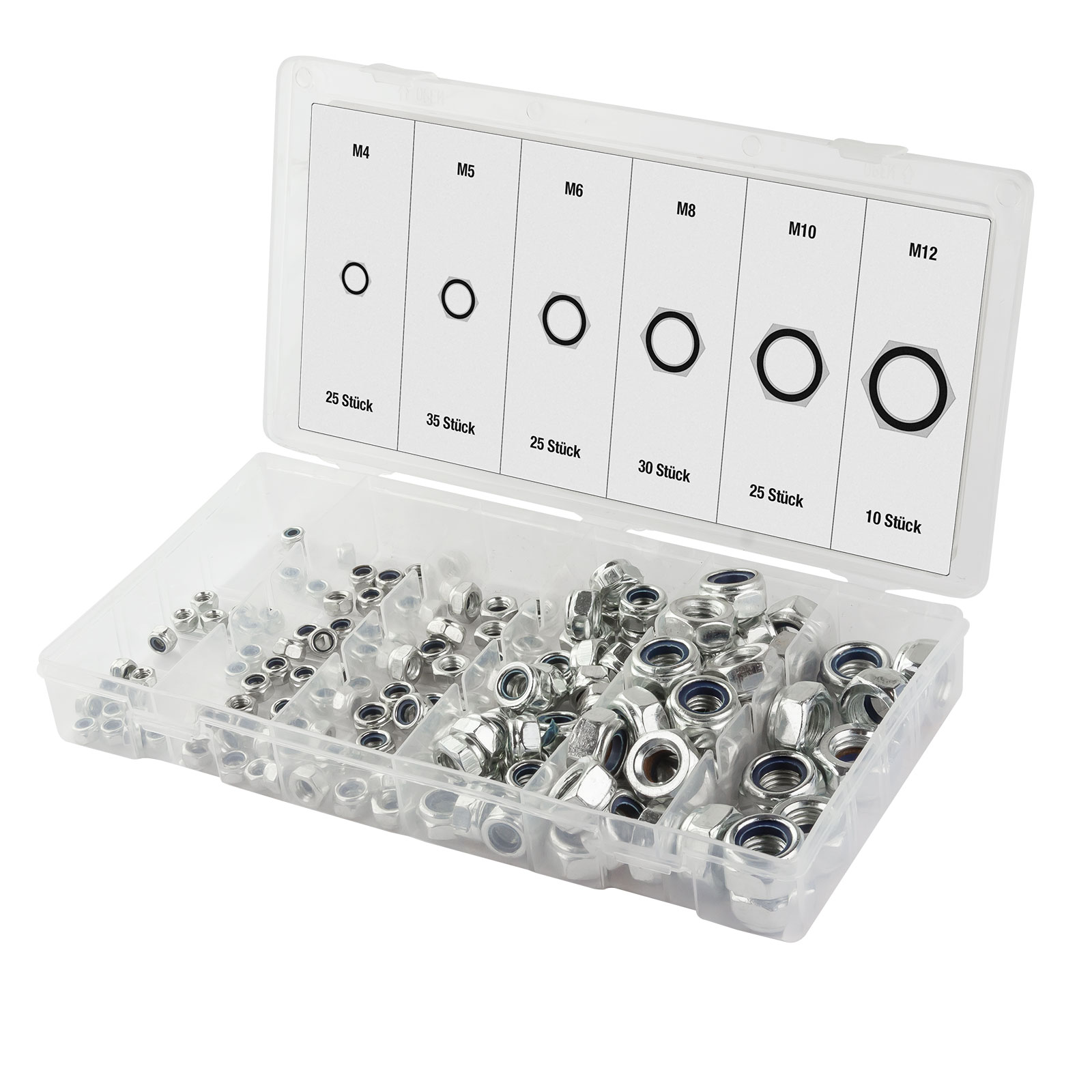 Sicherungsmuttern Set 150 Tlg. Din 985